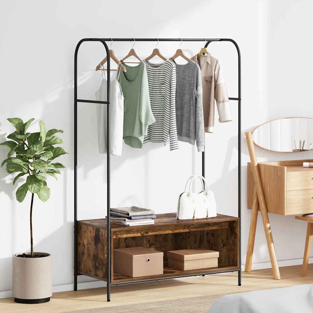 Clothes Rack Brown Oak 100 x 44 x 160 cm Engineered Wood Smoked oak