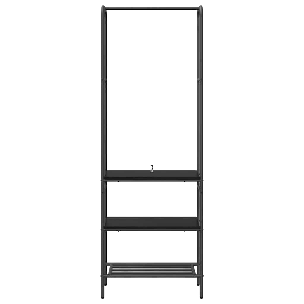 vidaXL Clothes Rack Black Oak 60 x 30 x 171 cm Engineered Wood 5