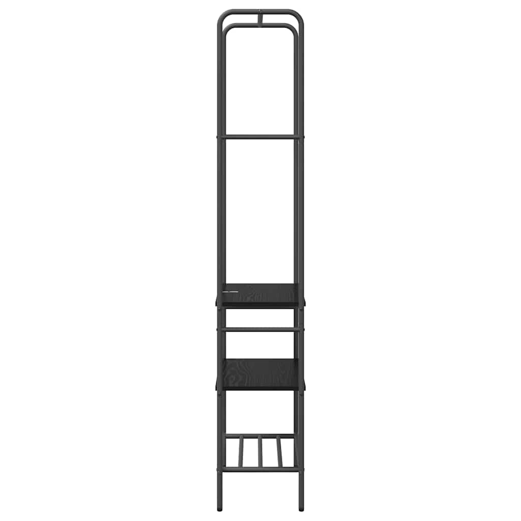 vidaXL Clothes Rack Black Oak 60 x 30 x 171 cm Engineered Wood 6
