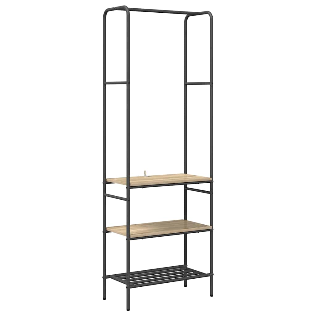 vidaXL Clothes Rack Sonoma Oak 60 x 30 x 171 cm Engineered Wood 2