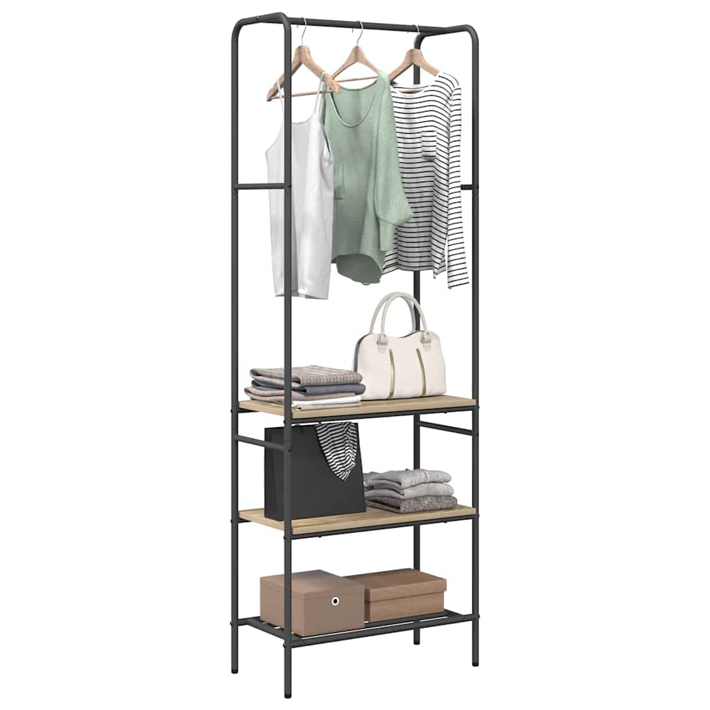 vidaXL Clothes Rack Sonoma Oak 60 x 30 x 171 cm Engineered Wood 3
