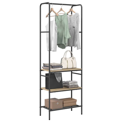 vidaXL Clothes Rack Sonoma Oak 60 x 30 x 171 cm Engineered Wood 3