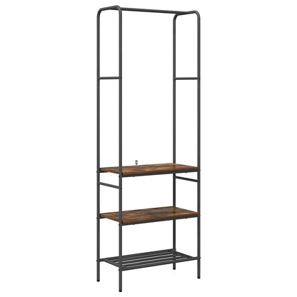 vidaXL Clothes Rack Smoked Oak 60 x 30 x 171 cm Engineered Wood 2