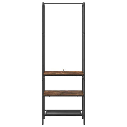 vidaXL Clothes Rack Smoked Oak 60 x 30 x 171 cm Engineered Wood 5