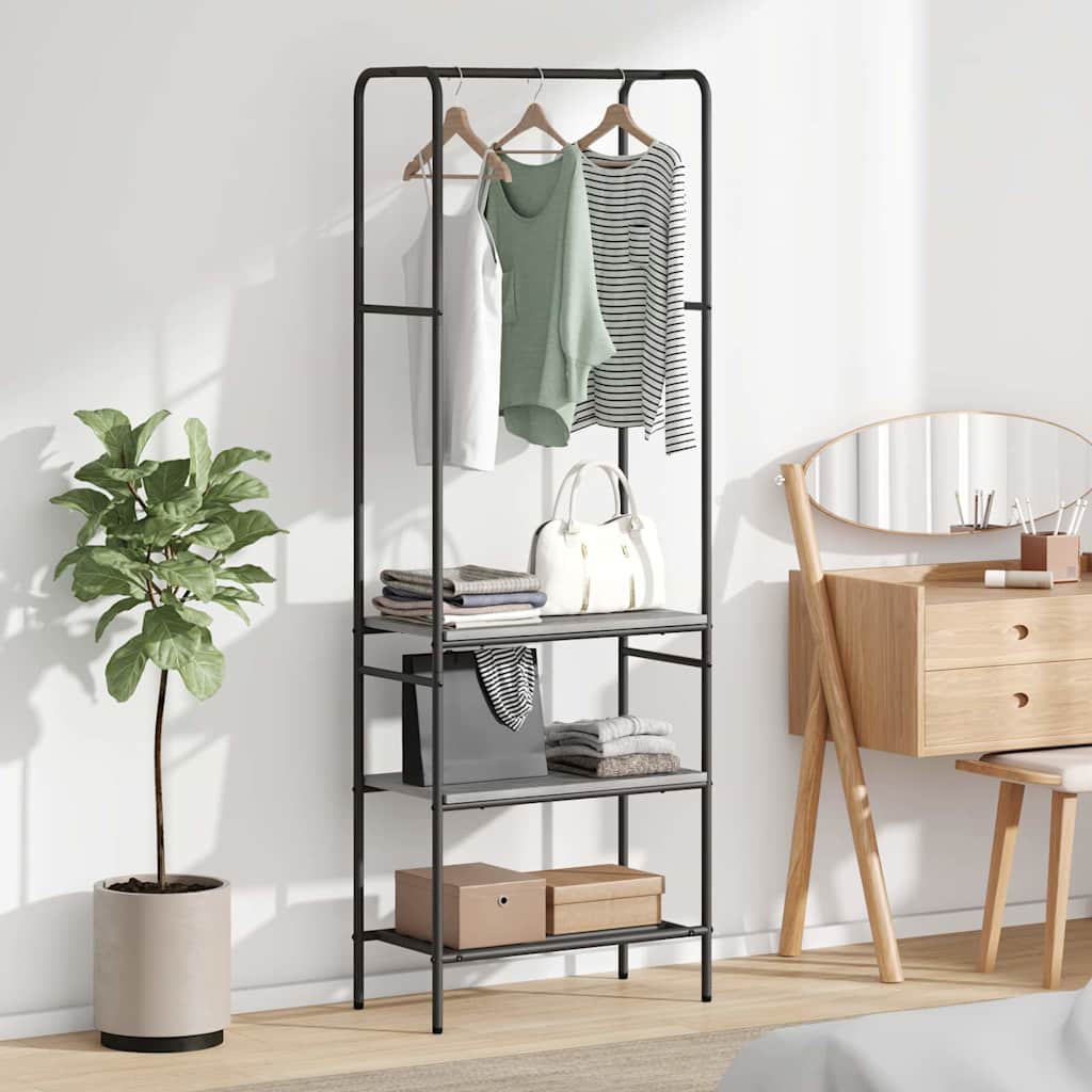 vidaXL Clothes Rack Grey sonoma 60 x 30 x 171 cm Engineered Wood 1