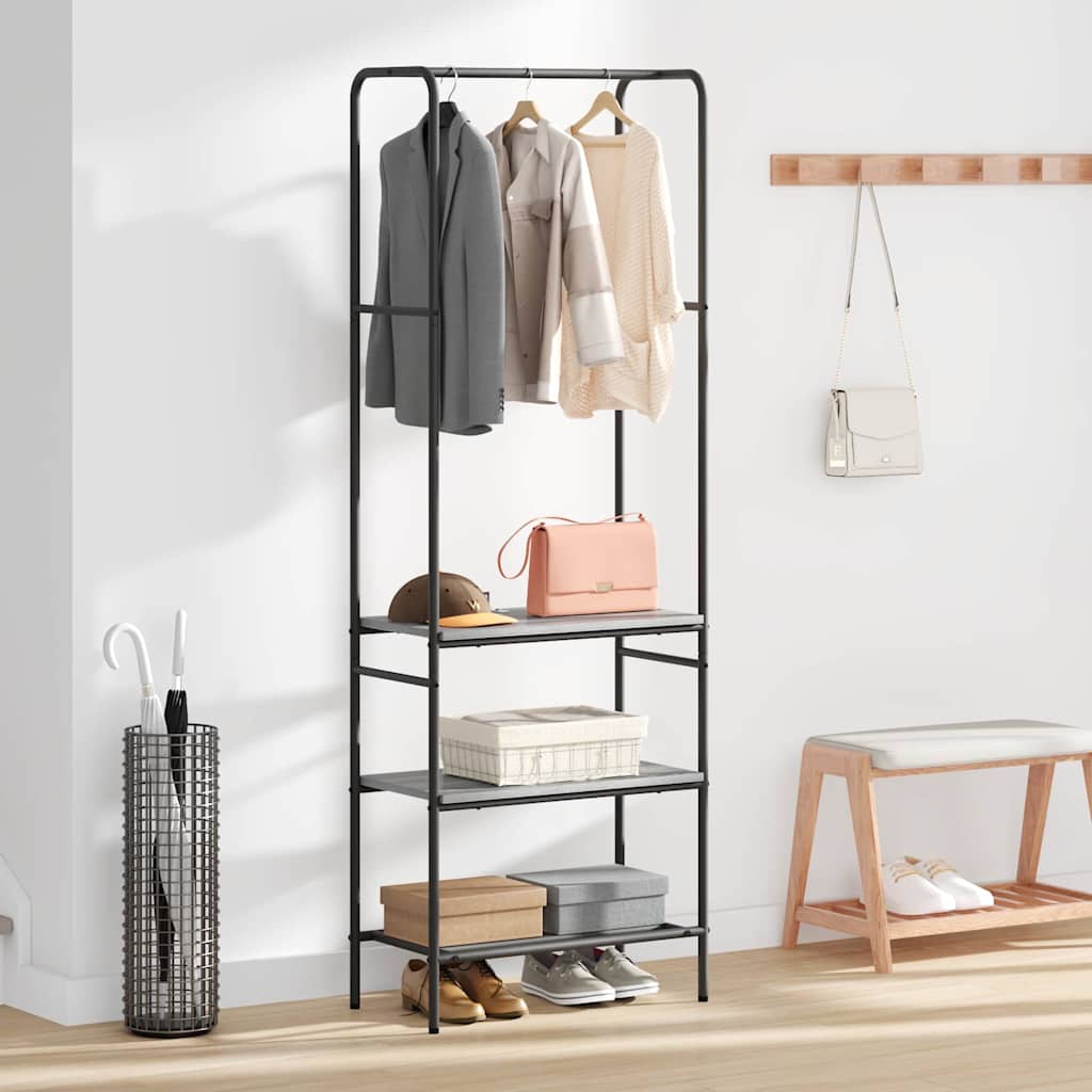 vidaXL Clothes Rack Grey sonoma 60 x 30 x 171 cm Engineered Wood 4