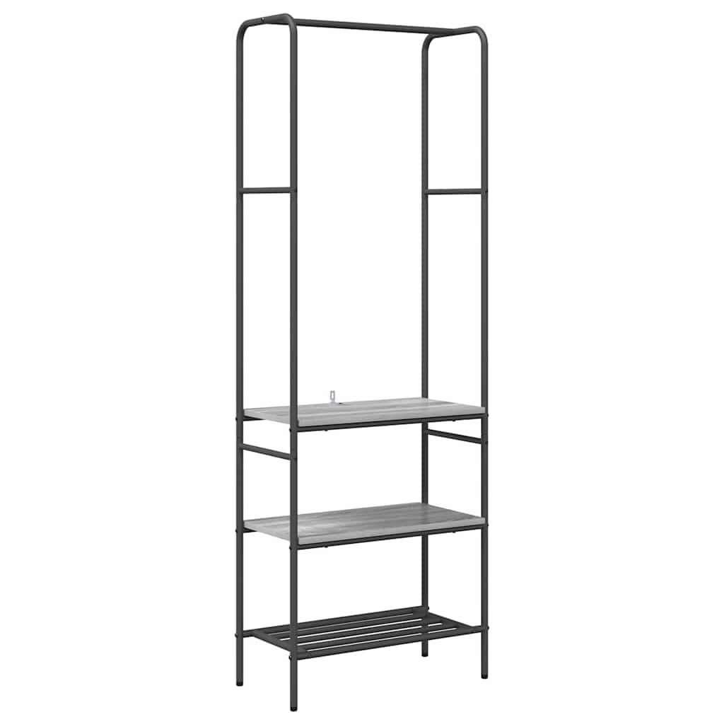 vidaXL Clothes Rack Grey sonoma 60 x 30 x 171 cm Engineered Wood 2