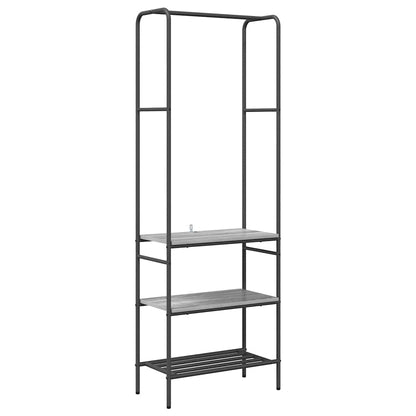 vidaXL Clothes Rack Grey sonoma 60 x 30 x 171 cm Engineered Wood 2