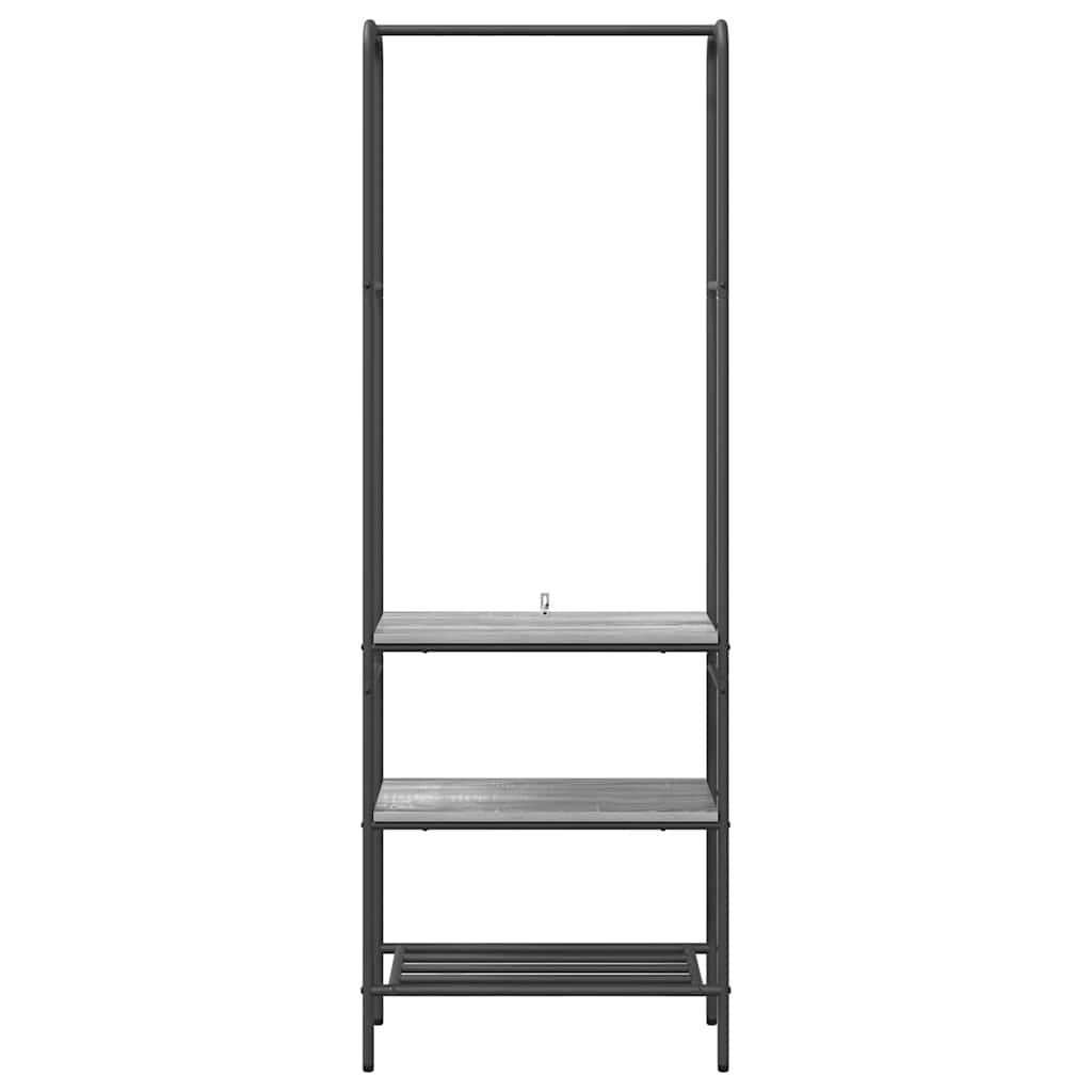 vidaXL Clothes Rack Grey sonoma 60 x 30 x 171 cm Engineered Wood 5