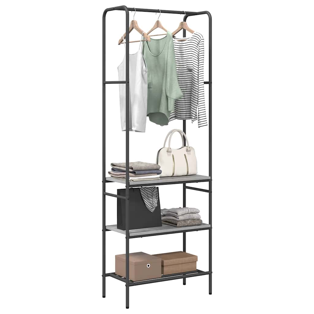 vidaXL Clothes Rack Grey sonoma 60 x 30 x 171 cm Engineered Wood 3