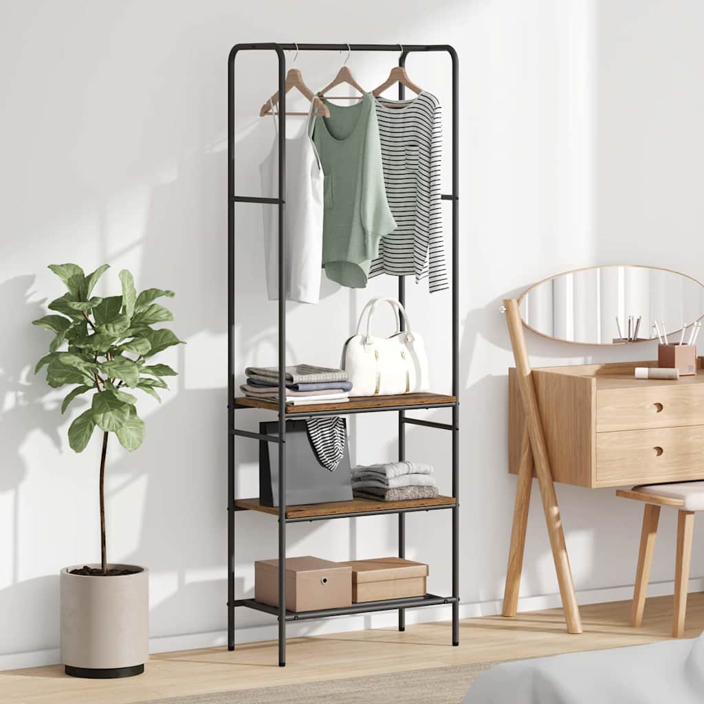 vidaXL Clothes Rack Old wood 60 x 30 x 171 cm Engineered Wood 1