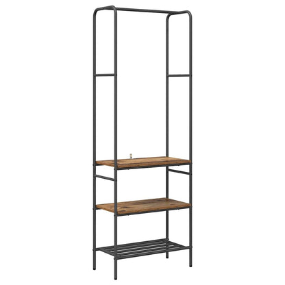 vidaXL Clothes Rack Old wood 60 x 30 x 171 cm Engineered Wood 2