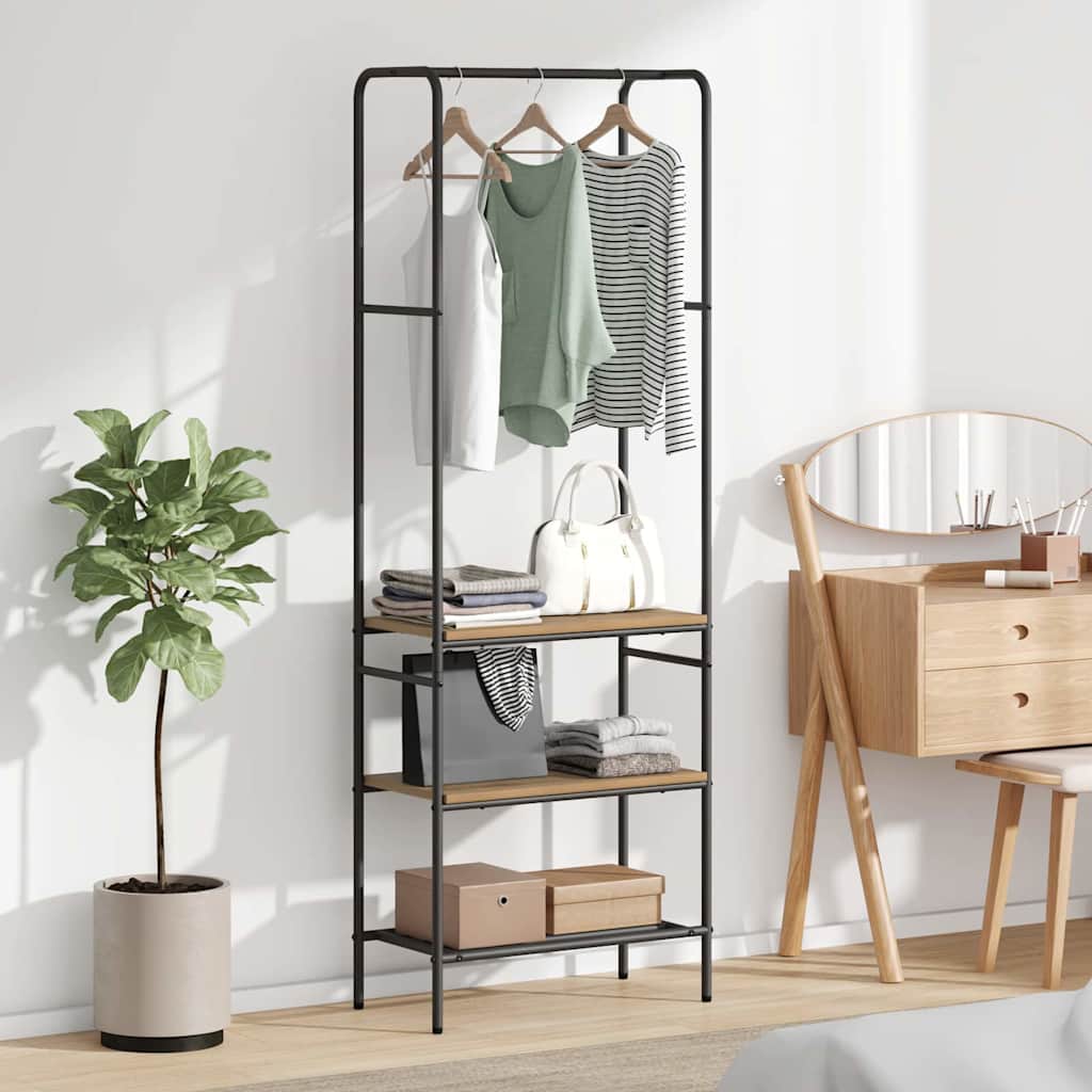 vidaXL Clothes Rack Artisan Oak 60 x 30 x 171 cm Engineered Wood 1