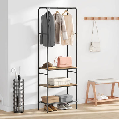 vidaXL Clothes Rack Artisan Oak 60 x 30 x 171 cm Engineered Wood 4