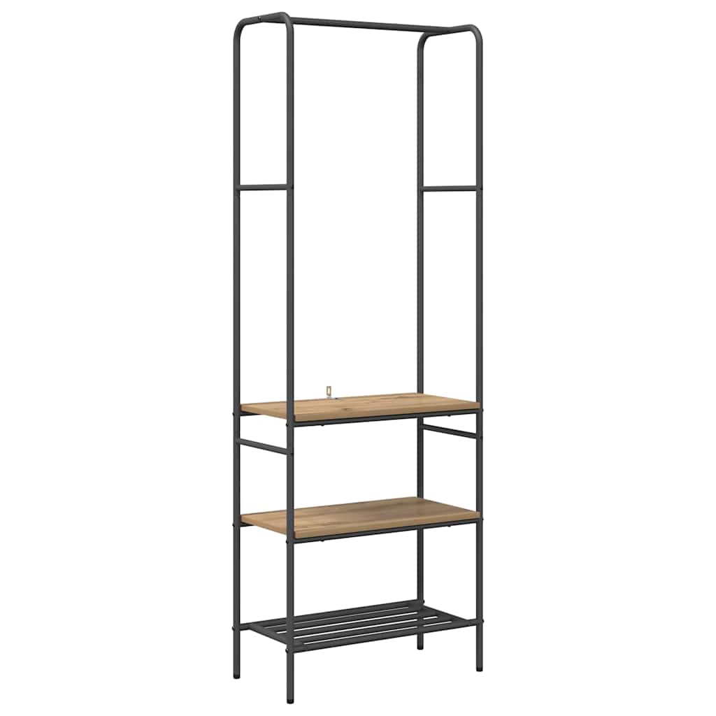 vidaXL Clothes Rack Artisan Oak 60 x 30 x 171 cm Engineered Wood 2
