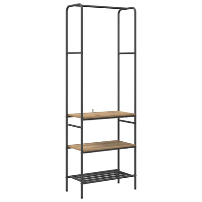 vidaXL Clothes Rack Artisan Oak 60 x 30 x 171 cm Engineered Wood 2