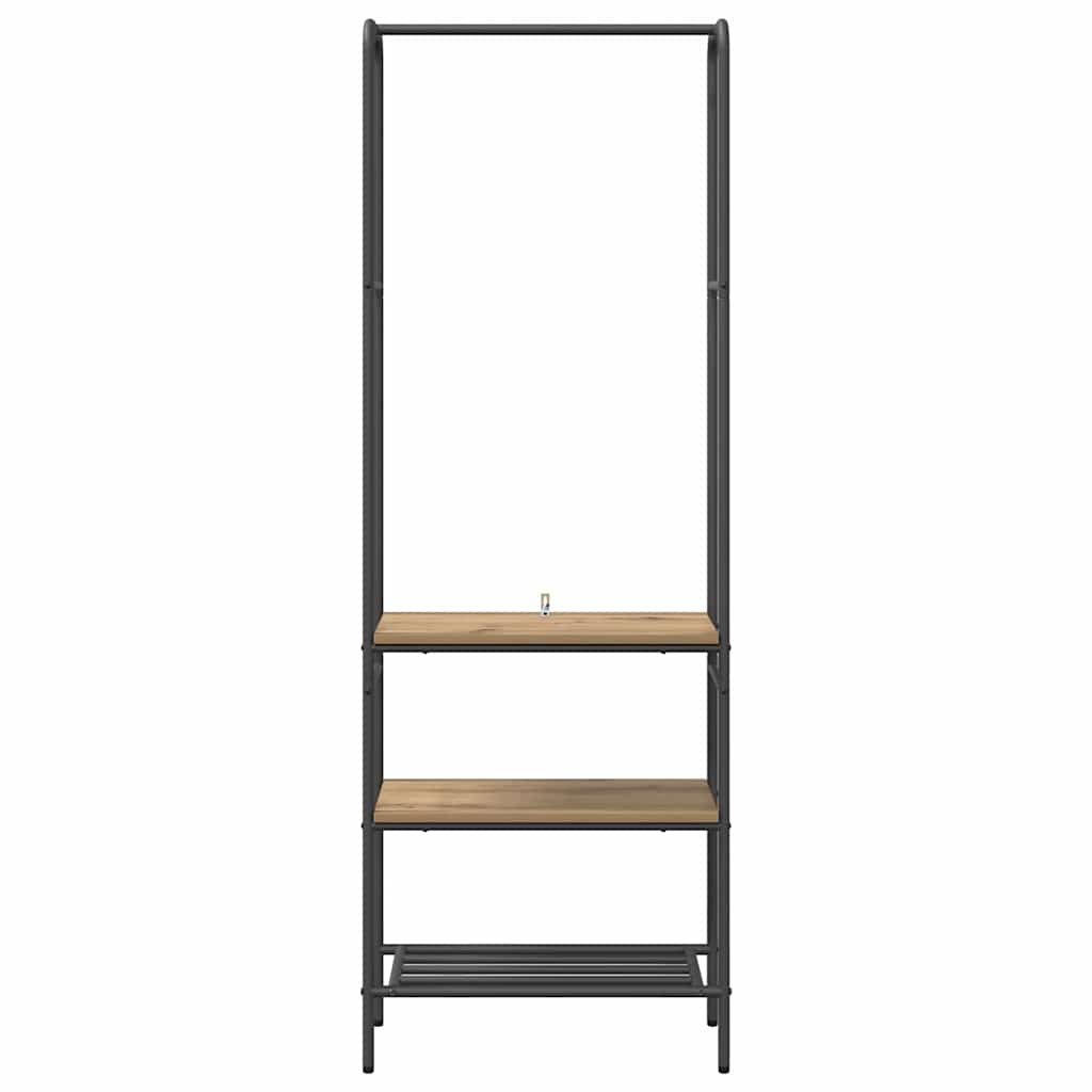 vidaXL Clothes Rack Artisan Oak 60 x 30 x 171 cm Engineered Wood 5