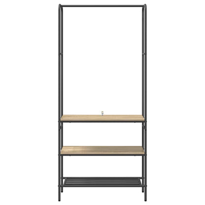 vidaXL Clothes Rack Sonoma Oak 77 x 30 x 171 cm Engineered Wood 5