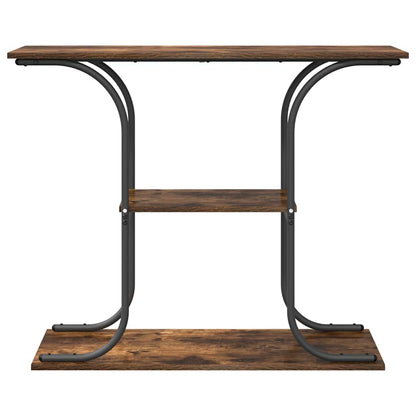 vidaXL Console Table Smoked Oak 101 x 35 x 80.5 cm Engineered Wood 5