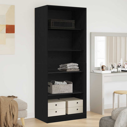 vidaXL Wardrobe Black Oak 80 x 50 x 200 cm Engineered Wood 1