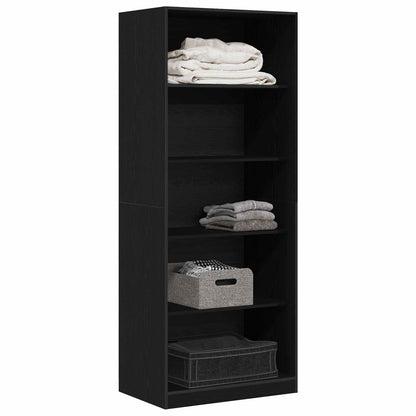 vidaXL Wardrobe Black Oak 80 x 50 x 200 cm Engineered Wood 3