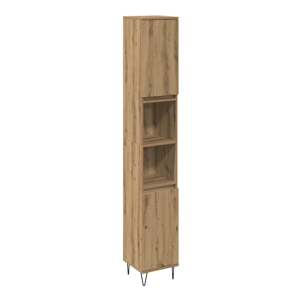 3 Piece Bathroom Furniture Set Engineered Wood Artisan oak
