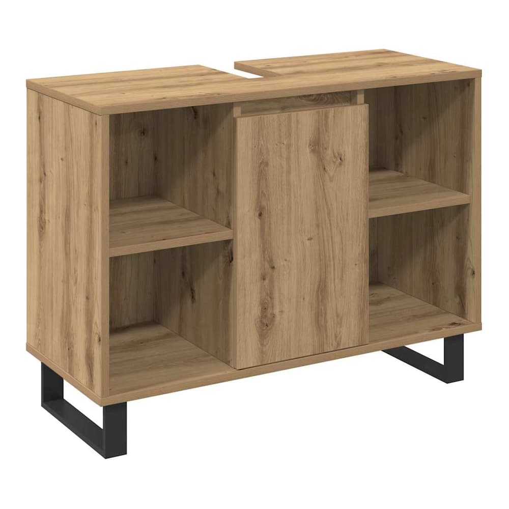 3 Piece Bathroom Furniture Set Engineered Wood Artisan oak