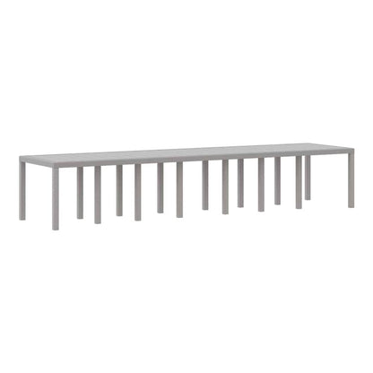 Garden Dining Set with Cushions 17 pcs PP Light grey Taupe 14-seater