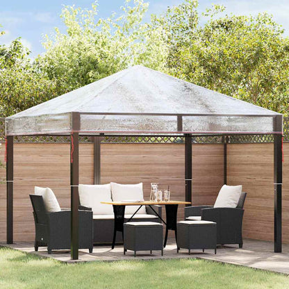 vidaXL Gazebo Cover Replacement 300 x 300 x 26 cm Transparent PVC 3
