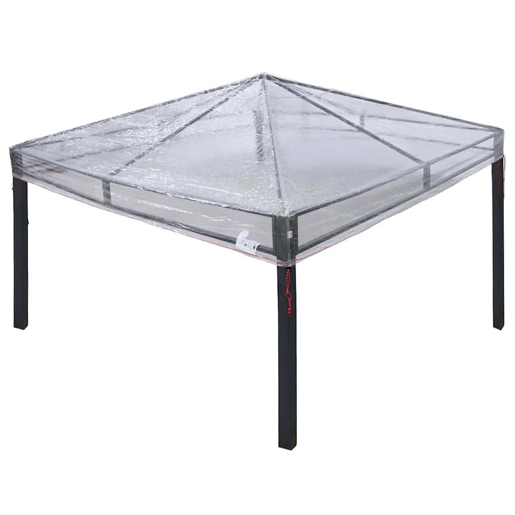 vidaXL Gazebo Cover Replacement 300 x 300 x 26 cm Transparent PVC 2
