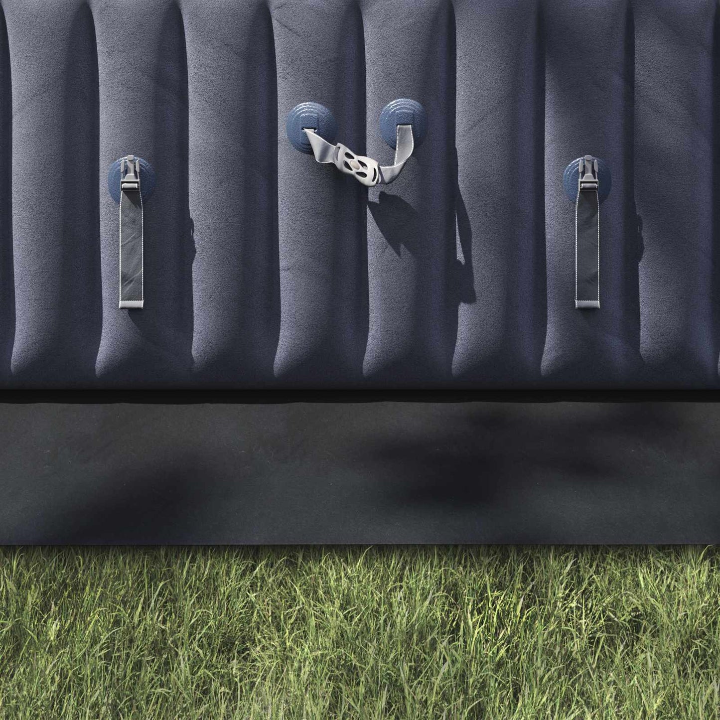 vidaXL Pool Ground Sheet 750 x 372 x 0.1 cm Rectangular Black 4