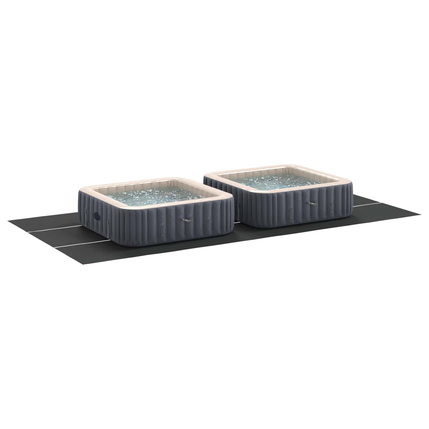 vidaXL Pool Ground Sheet 750 x 372 x 0.1 cm Rectangular Black 3