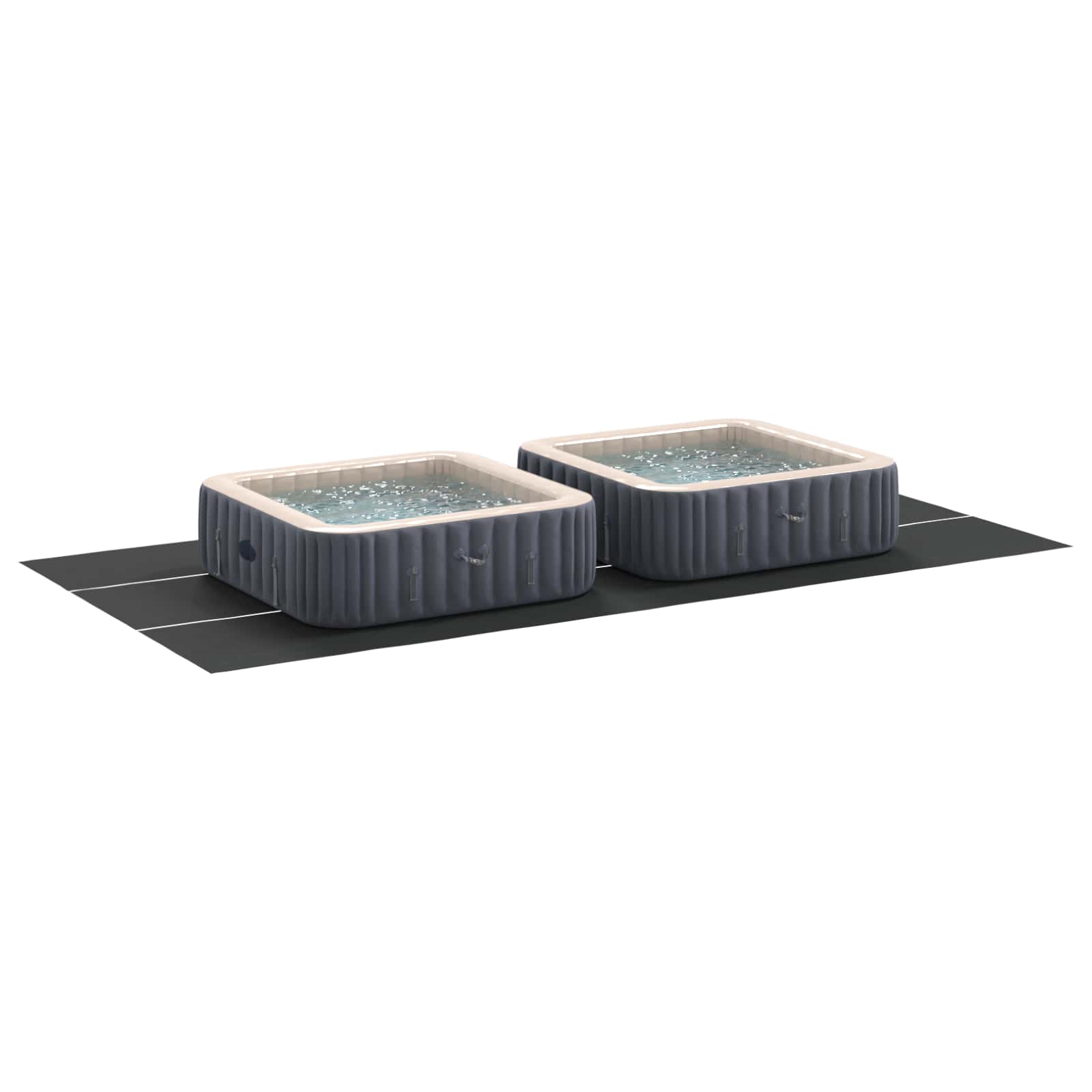 vidaXL Pool Ground Sheet 750 x 372 x 0.1 cm Rectangular Black 3