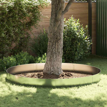 vidaXL Lawn Edgings 10 pcs 100 x 25 x 0.07 cm Galvanised Steel Silver 1