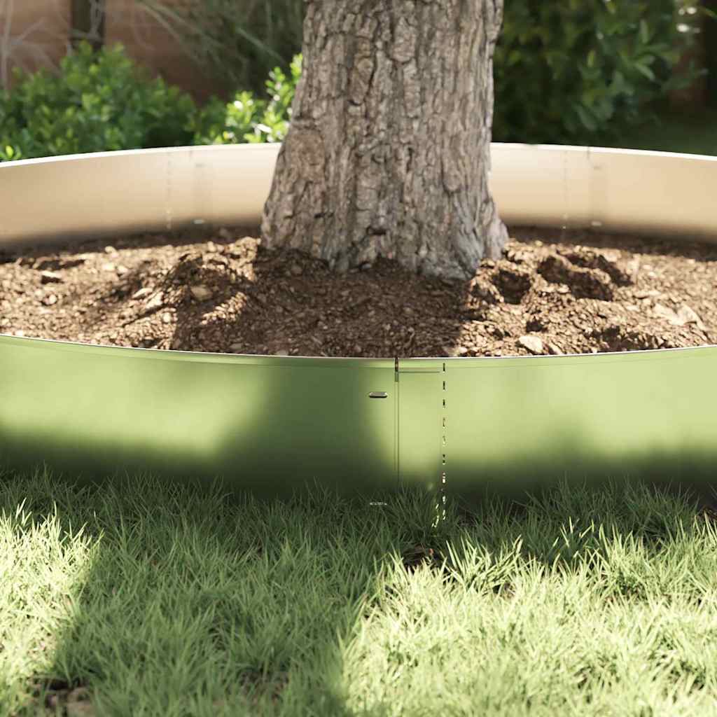 vidaXL Lawn Edgings 10 pcs 100 x 25 x 0.07 cm Galvanised Steel Silver 3