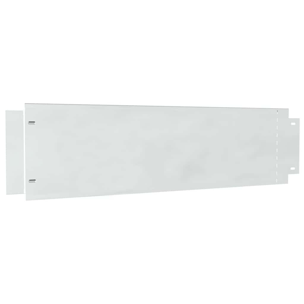 vidaXL Lawn Edgings 10 pcs 100 x 25 x 0.07 cm Galvanised Steel Silver 5