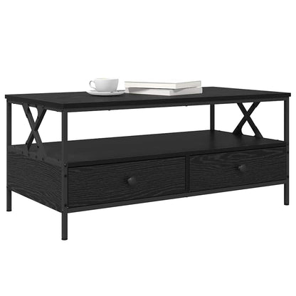 vidaXL Coffee Table Black oak 100 x 51 x 45 cm Engineered wood 3