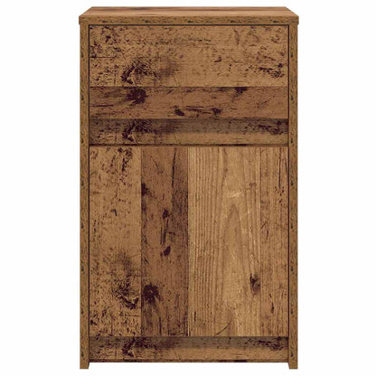 vidaXL LED Bedside Cabinet Old wood 38 x 34 x 61 cm Engineered wood 6