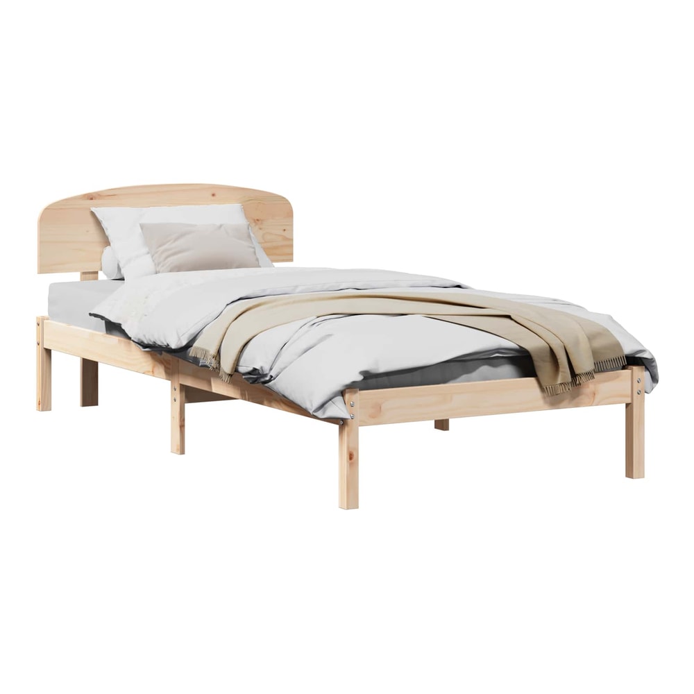Bed Frame Headboard Solid Pine Wood Length