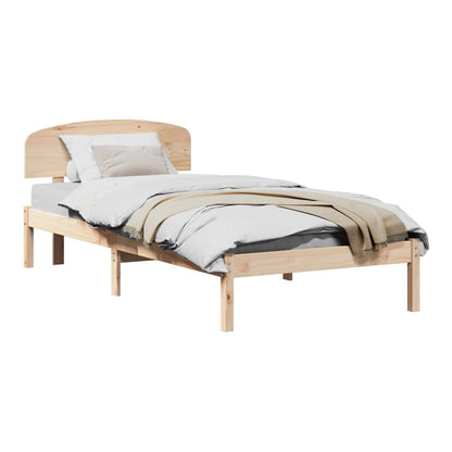 Bed Frame Headboard Solid Pine Wood Length
