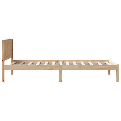 vidaXL Bed Frame Brown 75 x 190 cm Solid Pine wood 6