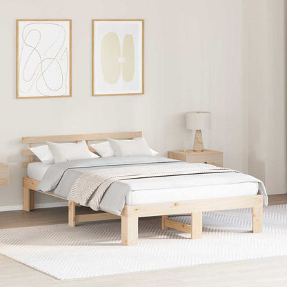 Bed Frame Headboard Solid Pine Wood Length Natural