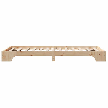 vidaXL Bed Frame Natural 75 x 190 cm Solid Pine Wood 6