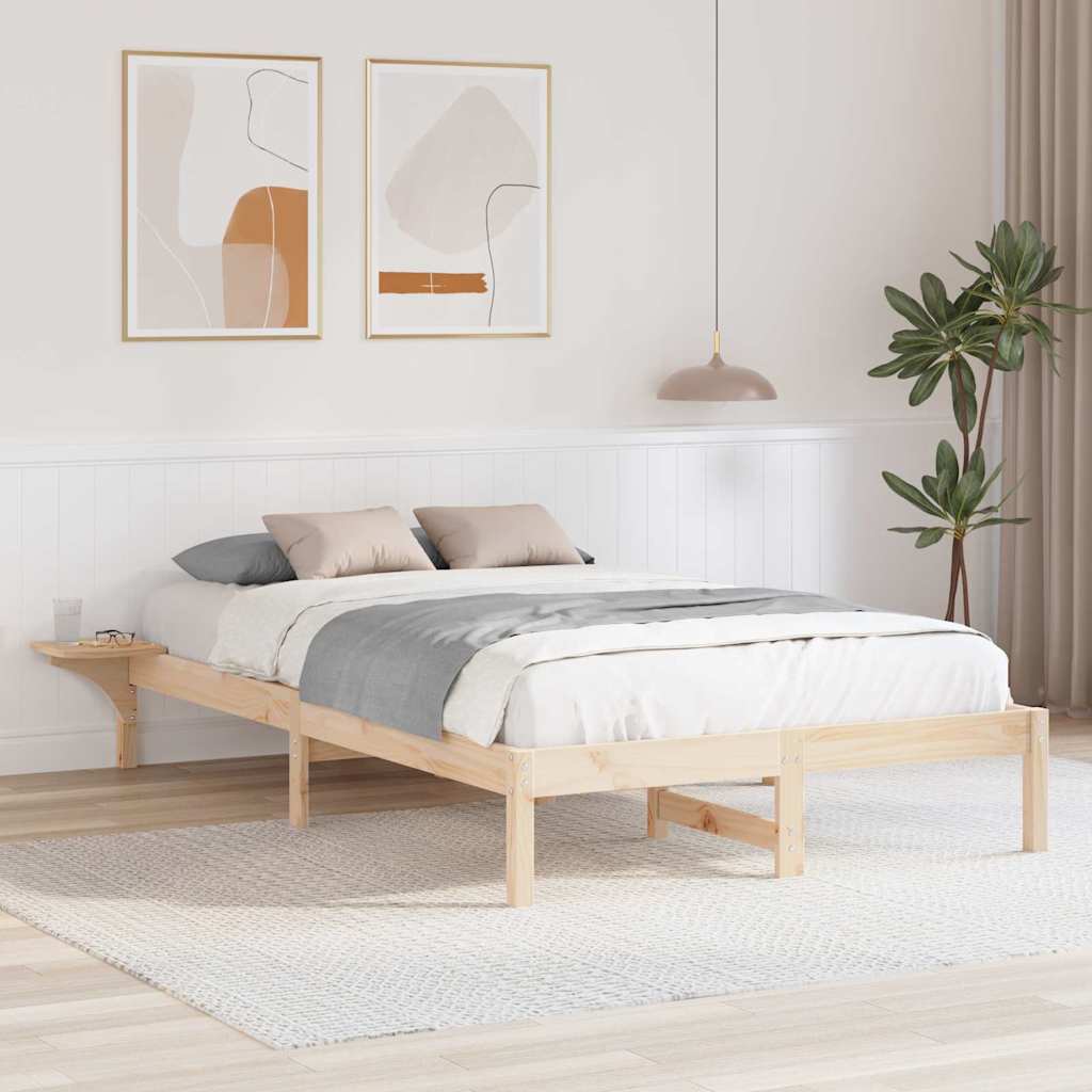 vidaXL Bed Frame Solid Pine Wood Length 190 cm