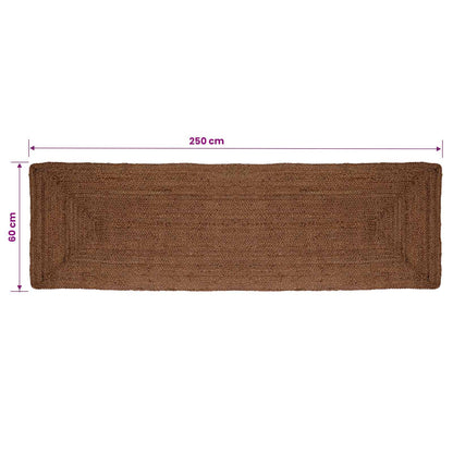 vidaXL Area Rug Grey 60 x 250 cm Jute 5