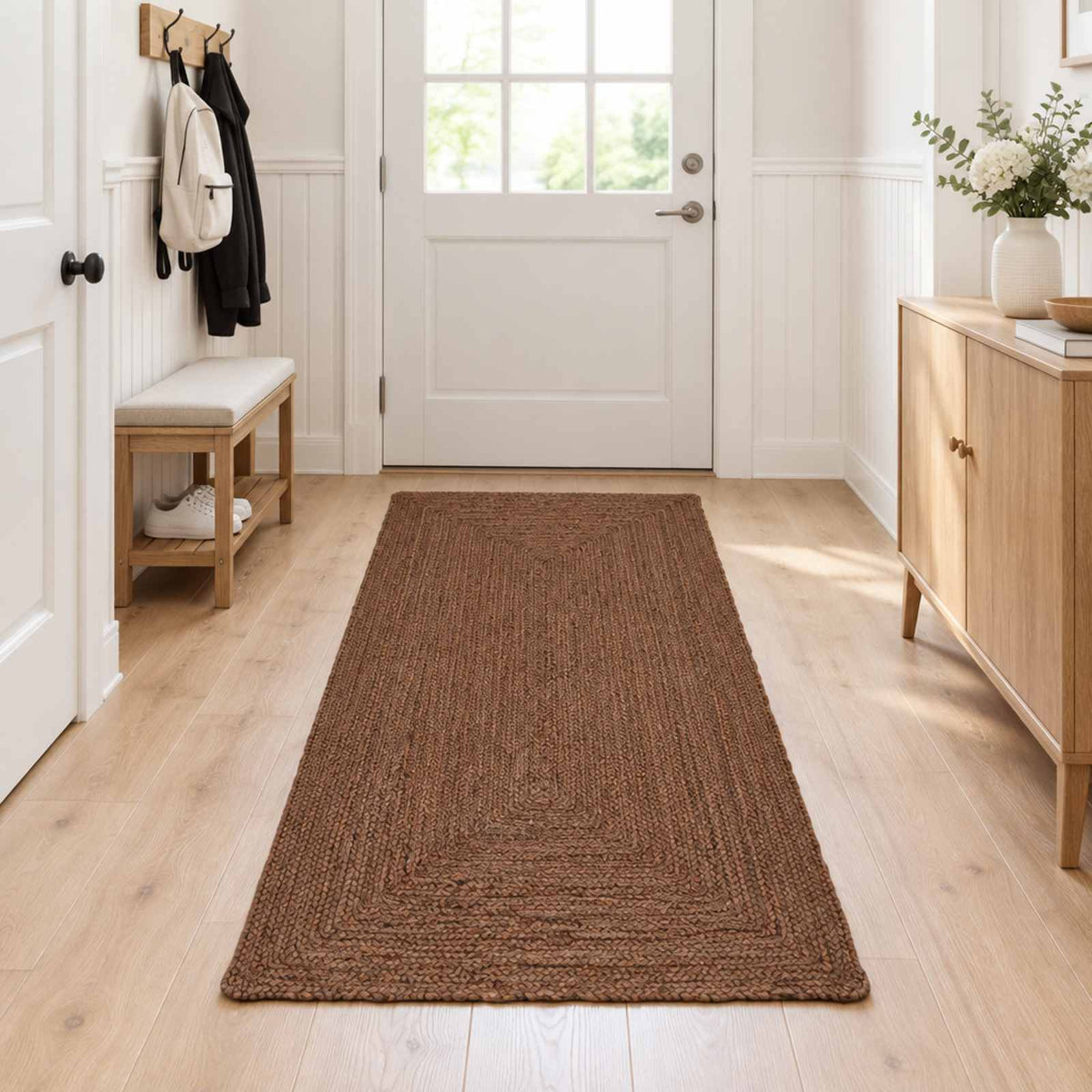 vidaXL Area Rug Grey 80 x 250 cm Jute 1
