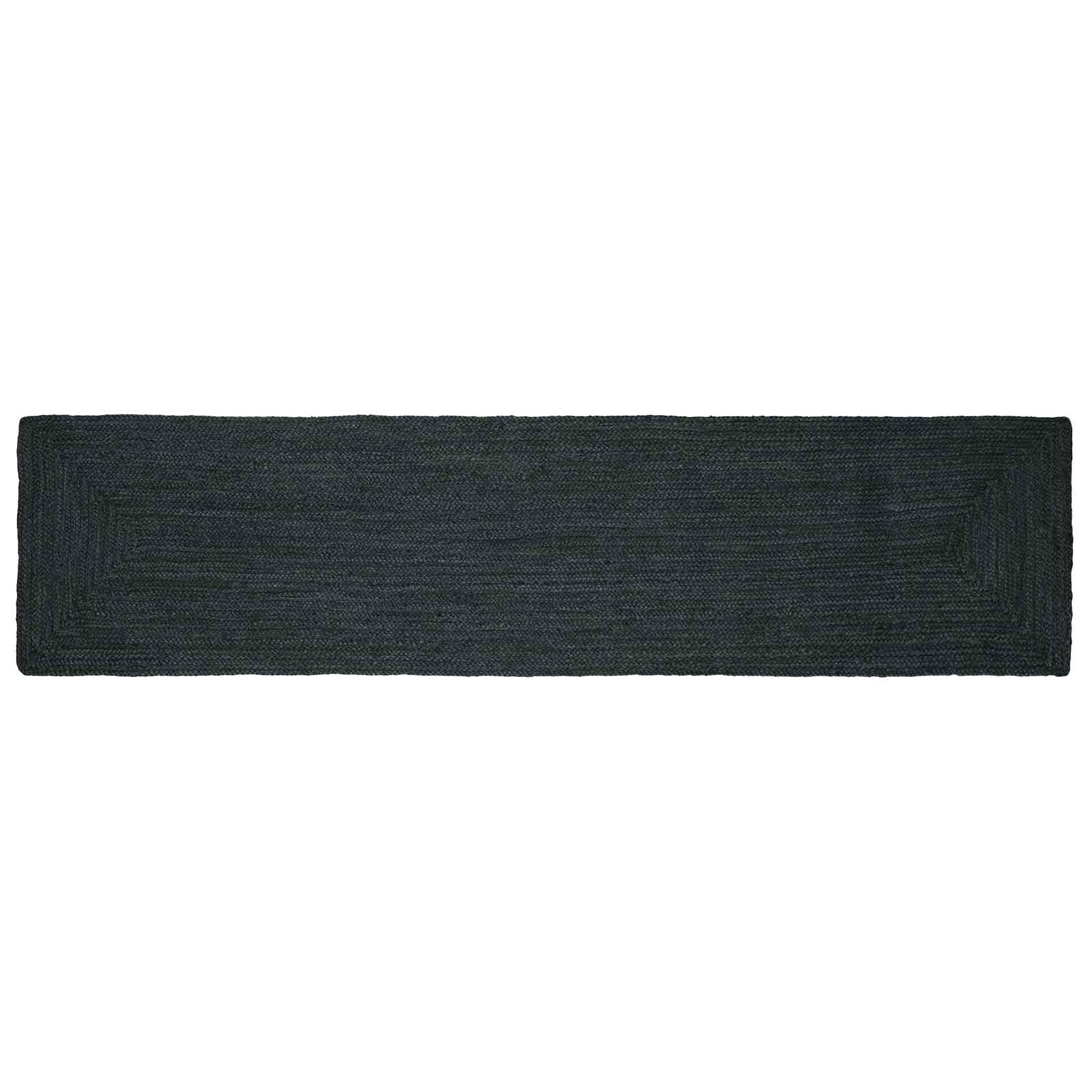 vidaXL Area Rug Dark Grey 60 x 300 cm Jute 1