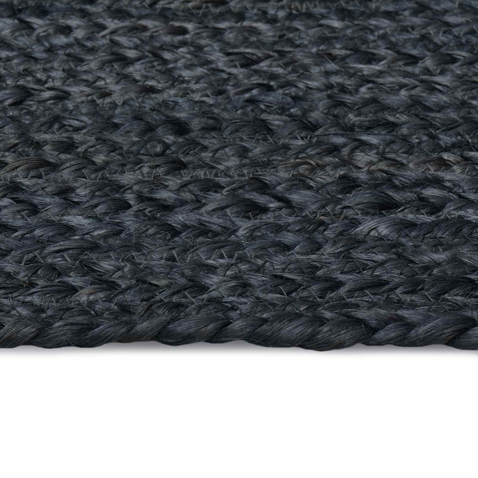 vidaXL Area Rug Dark Grey 80 x 200 cm Jute 3