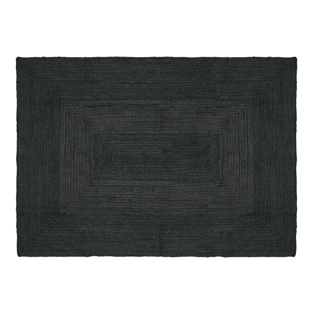 Area Rug Jute Dark Grey Width 120 cm 170 cm
