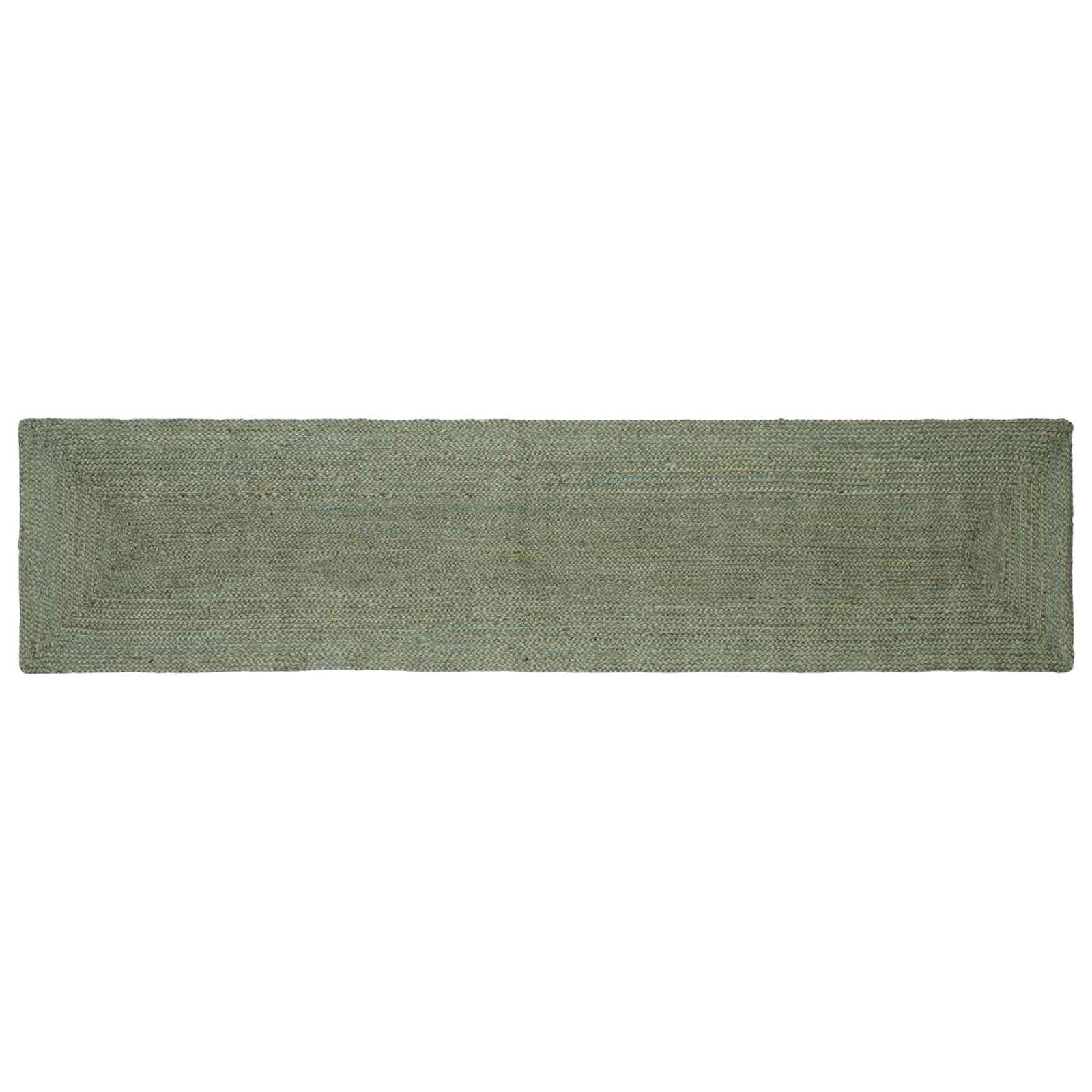 vidaXL Area Rug Olive Green 60 x 250 cm Jute 1